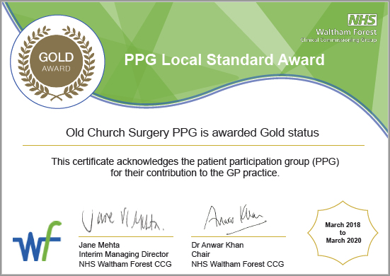 PPG Local Standard Award Certificate